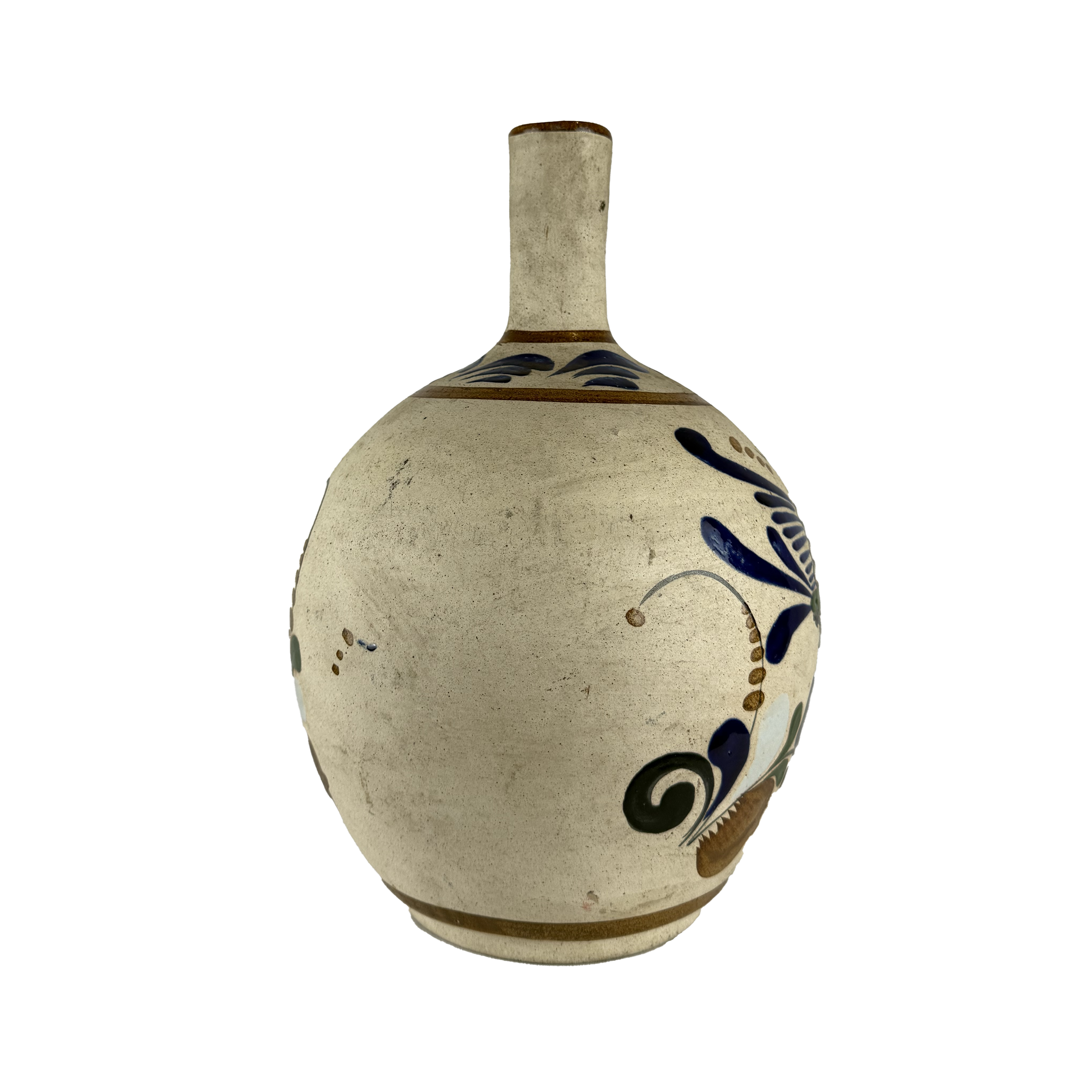 Tonalá Water Jug Vase with Bird Motif