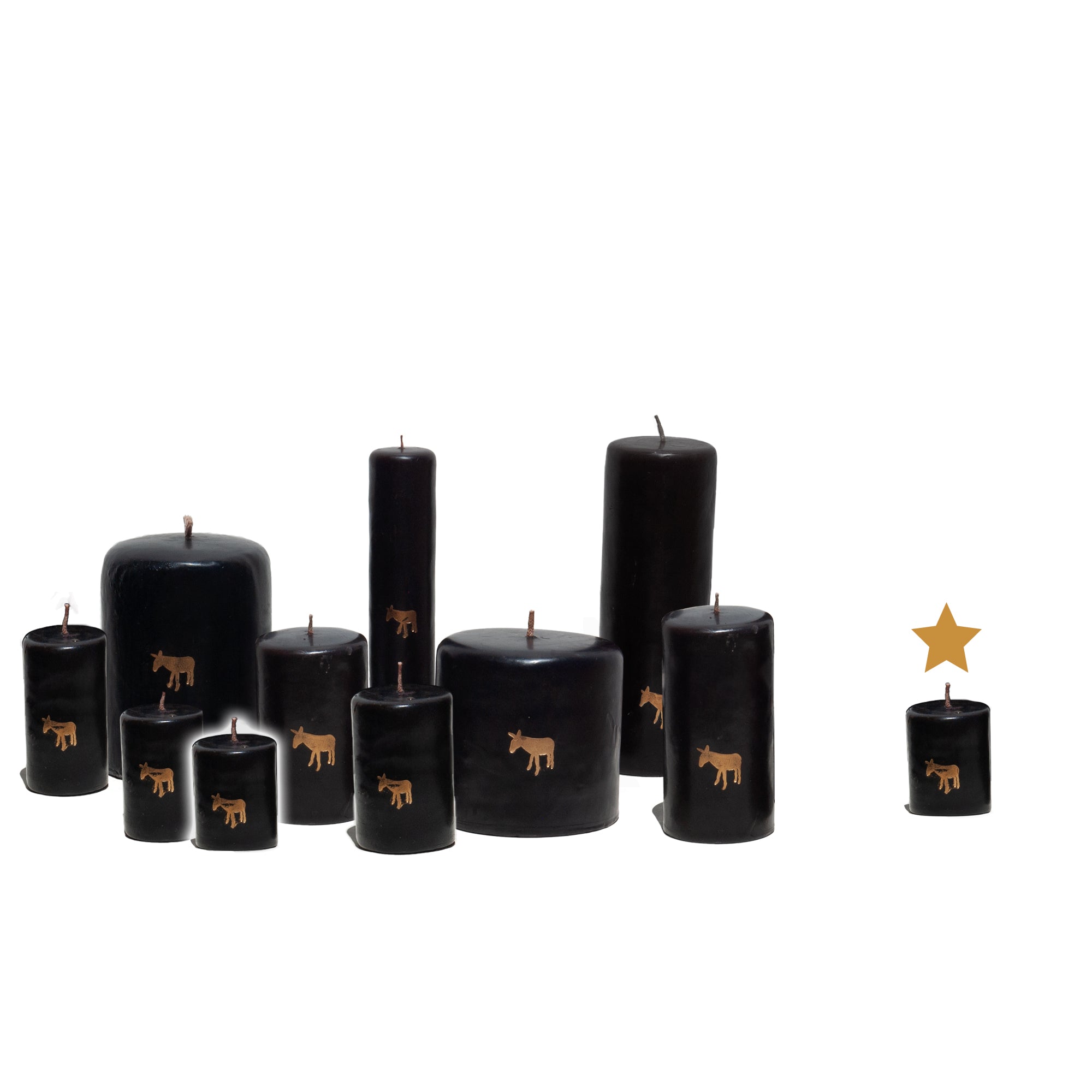 Pilar Black Candle Collection