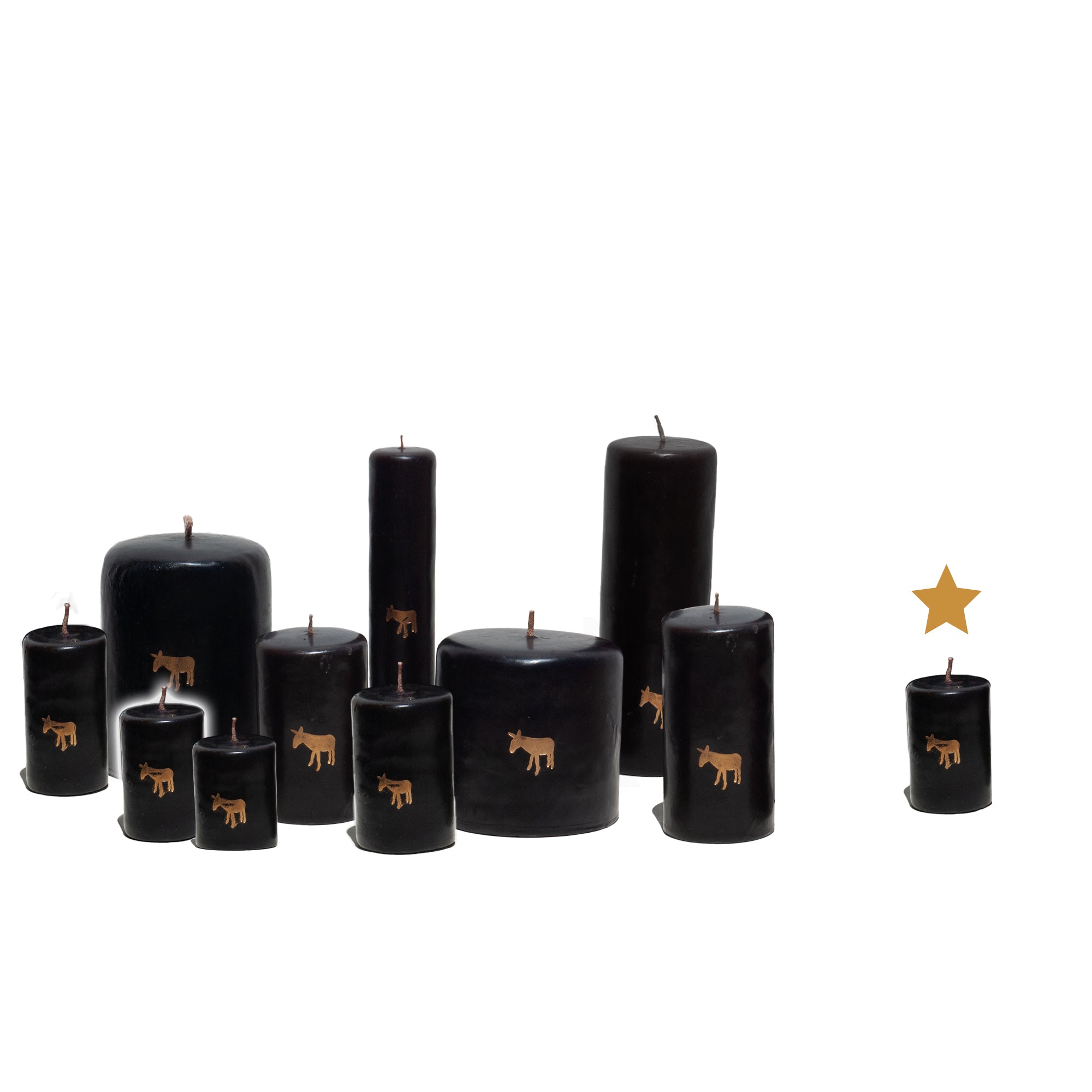 Pilar Black Candle Collection