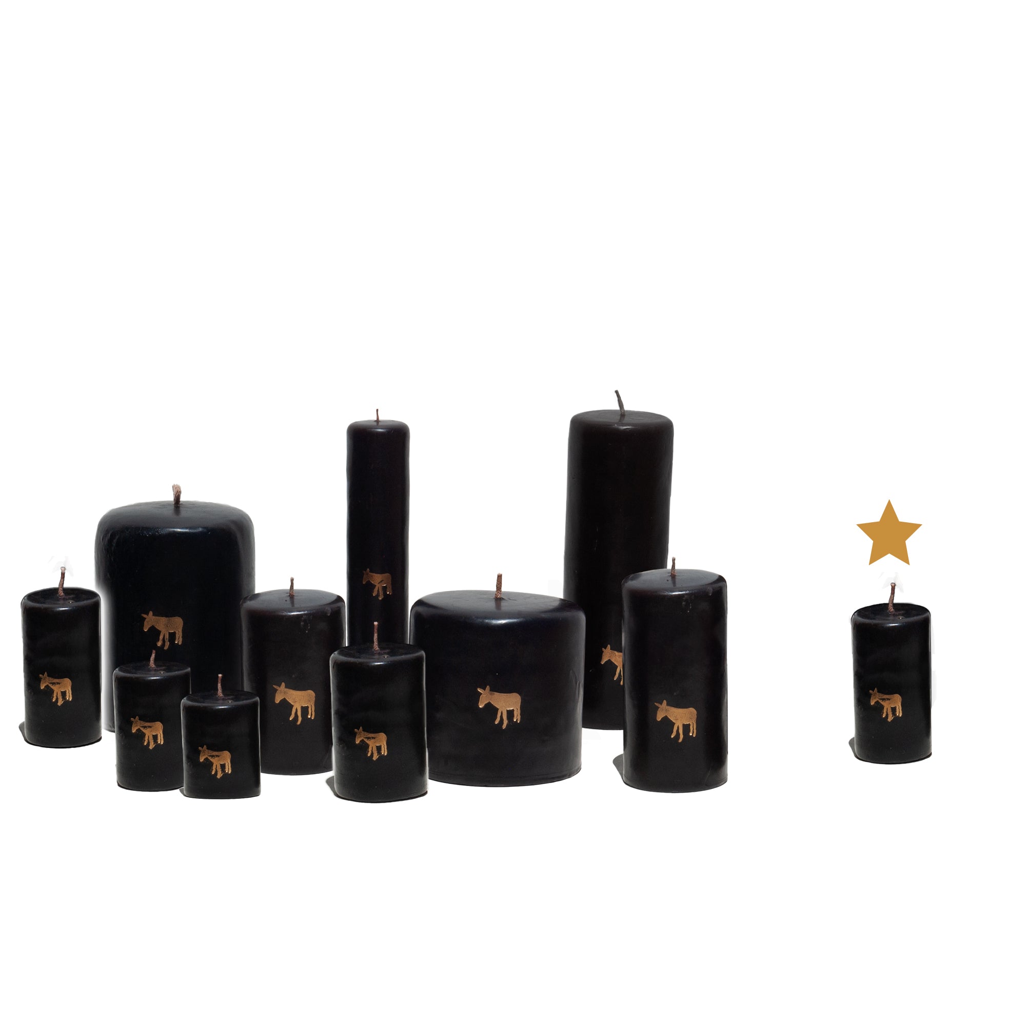 Pilar Black Candle Collection