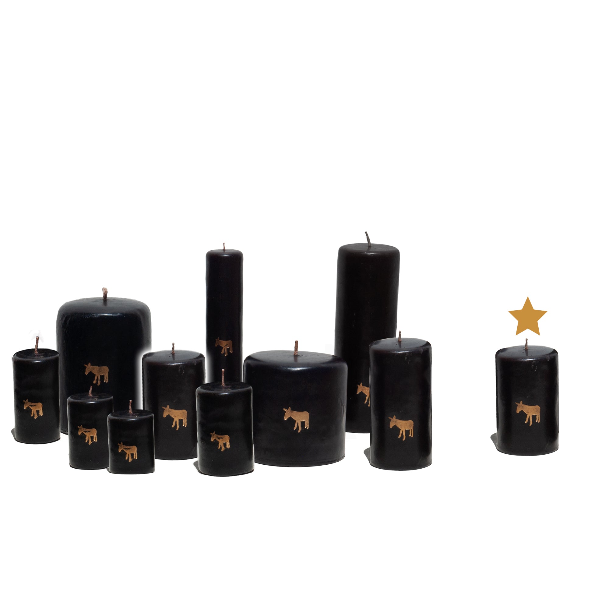 Pilar Black Candle Collection