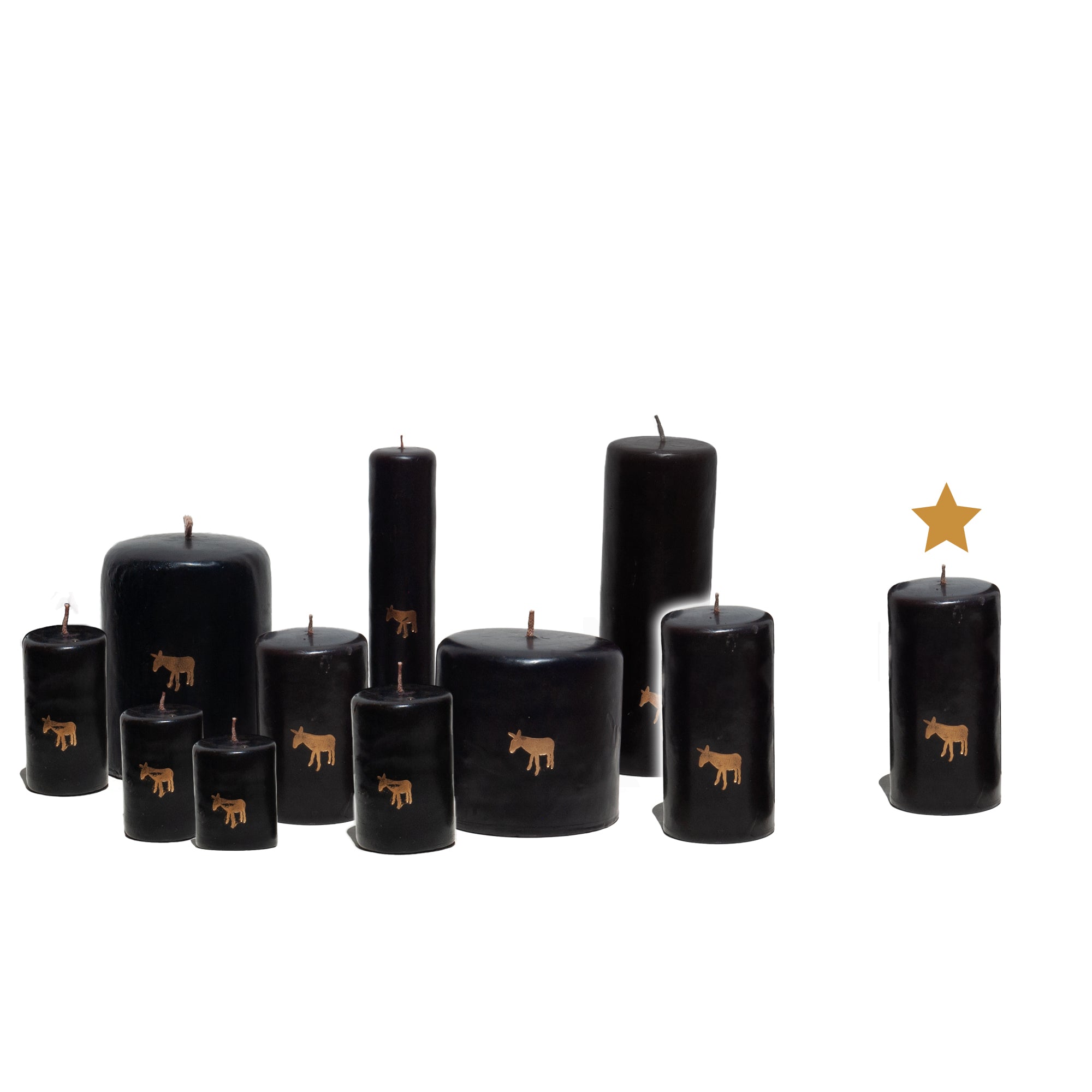 Pilar Black Candle Collection