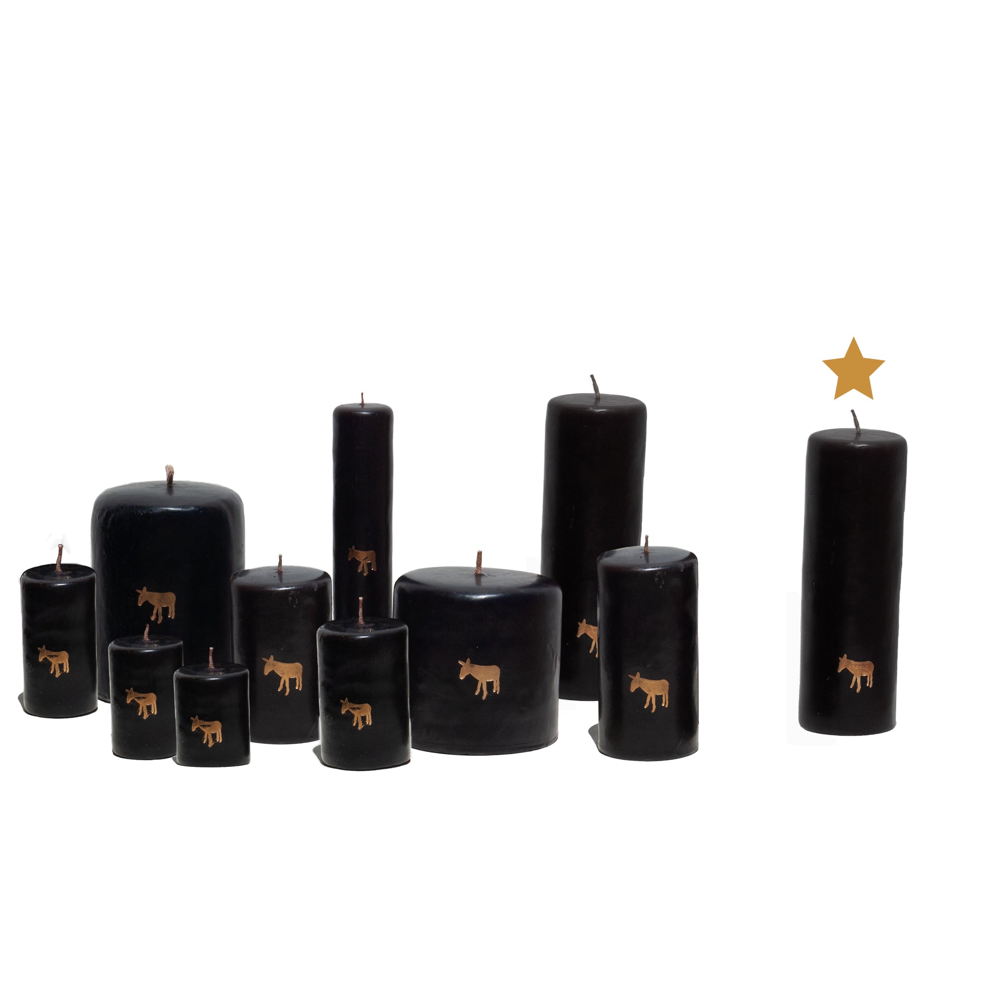 Pilar Black Candle Collection