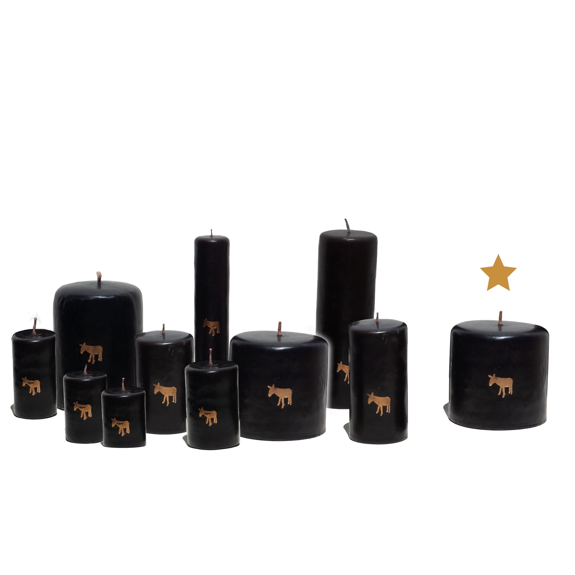 Pilar Black Candle Collection