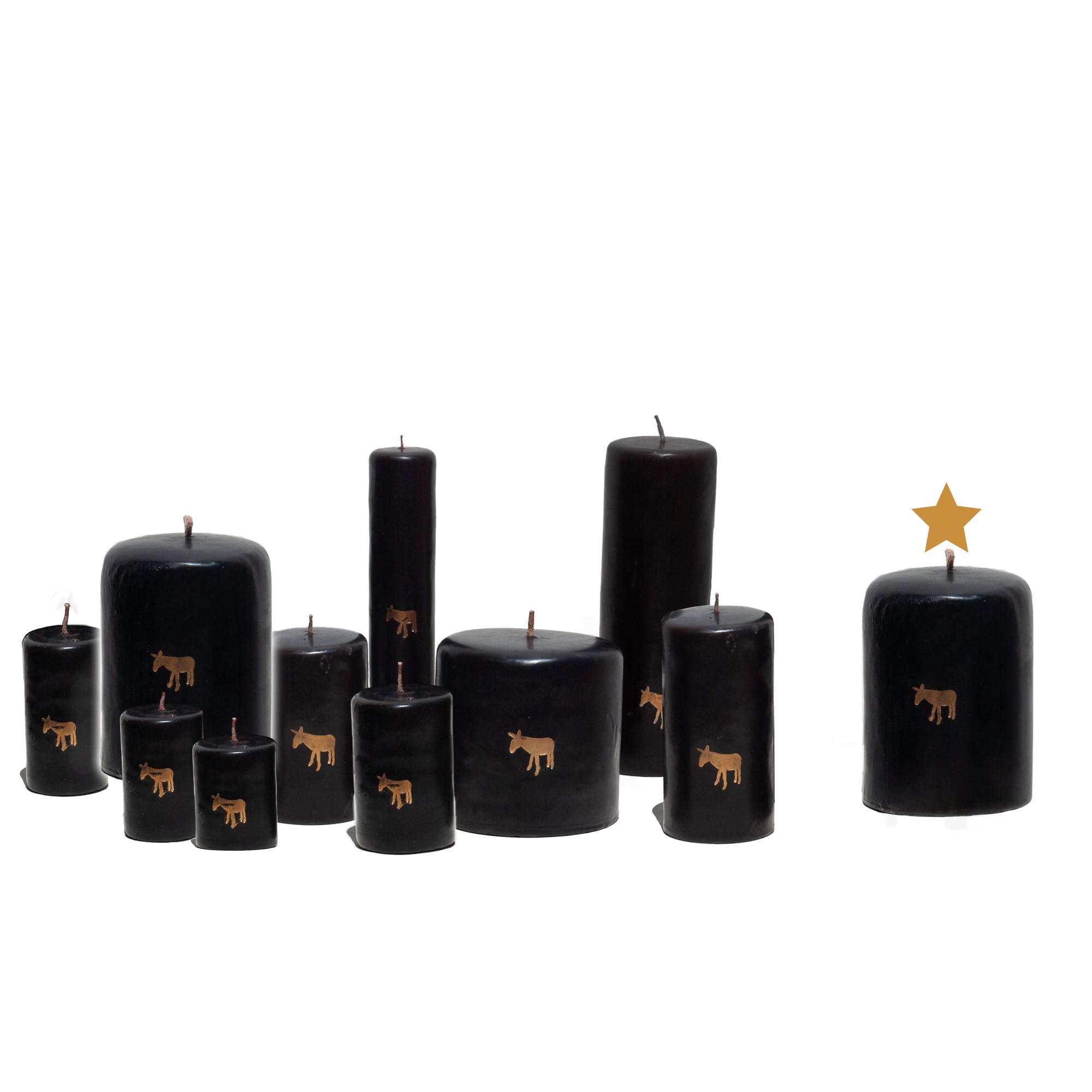 Pilar Black Candle Collection