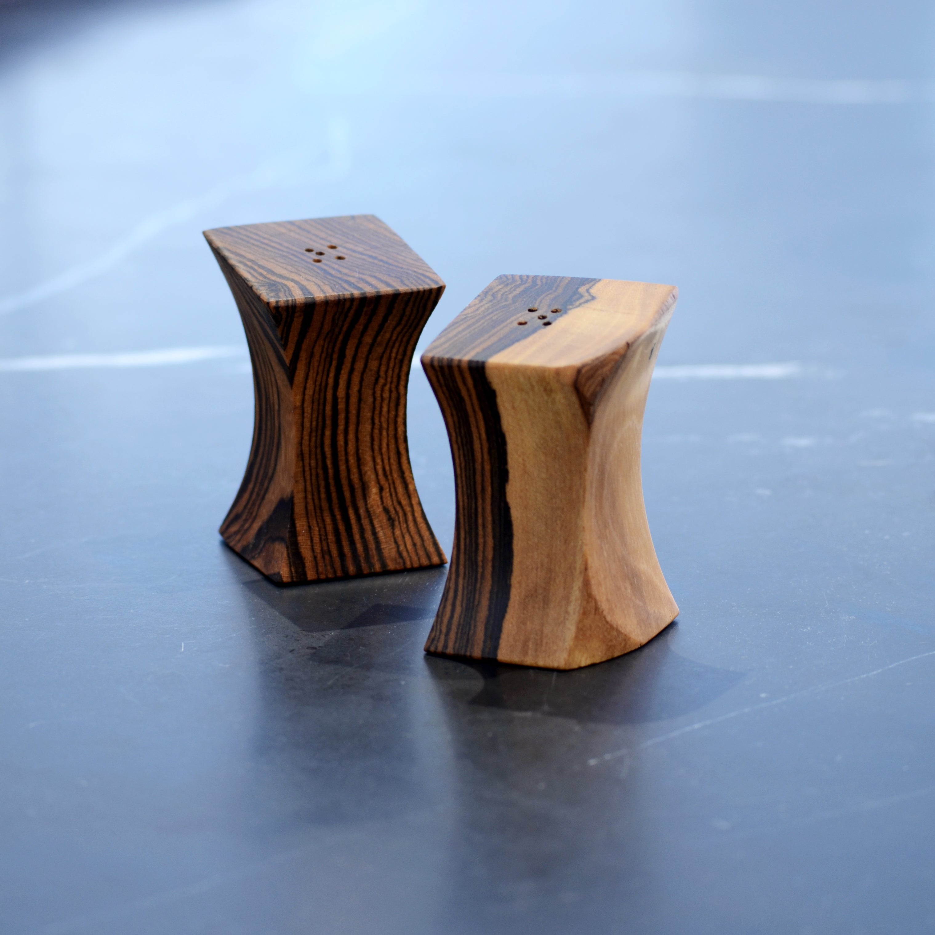 Paracho Cueramo Wood Salt & Pepper Shaker - Set of 2