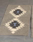 Double Diamond Cream and Grey Rug