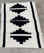 Black Triple Diamond Rug