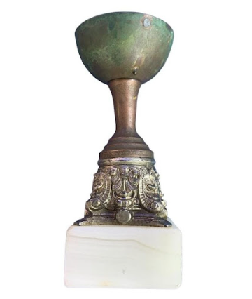 Metal Goblet with Onyx Base