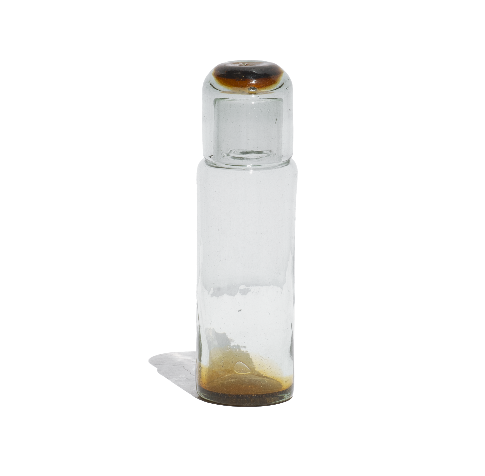 Torre Carafe Amber Bottom with Glass Lid