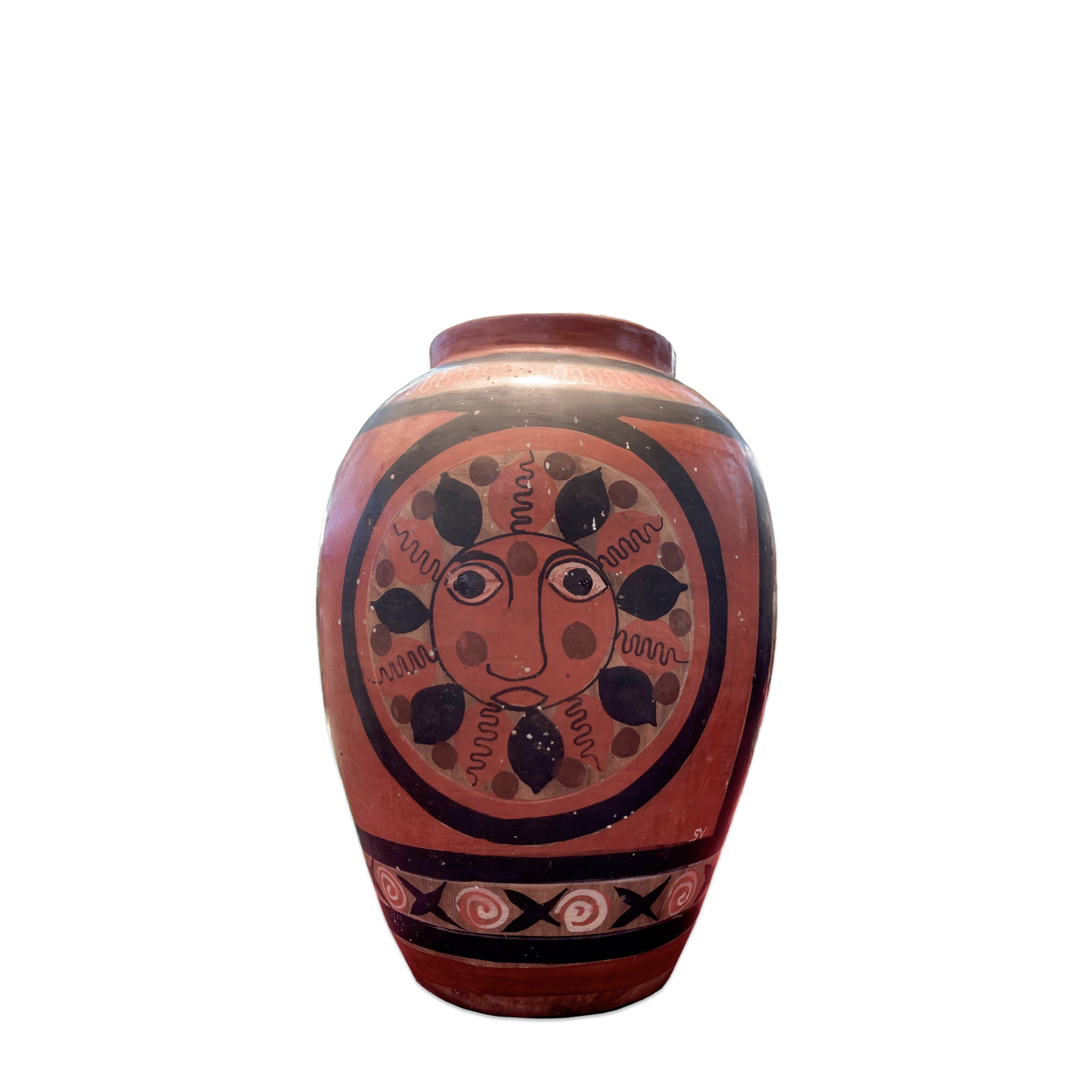 Hand painted Tonalá Sun Vase. C. 1960's.