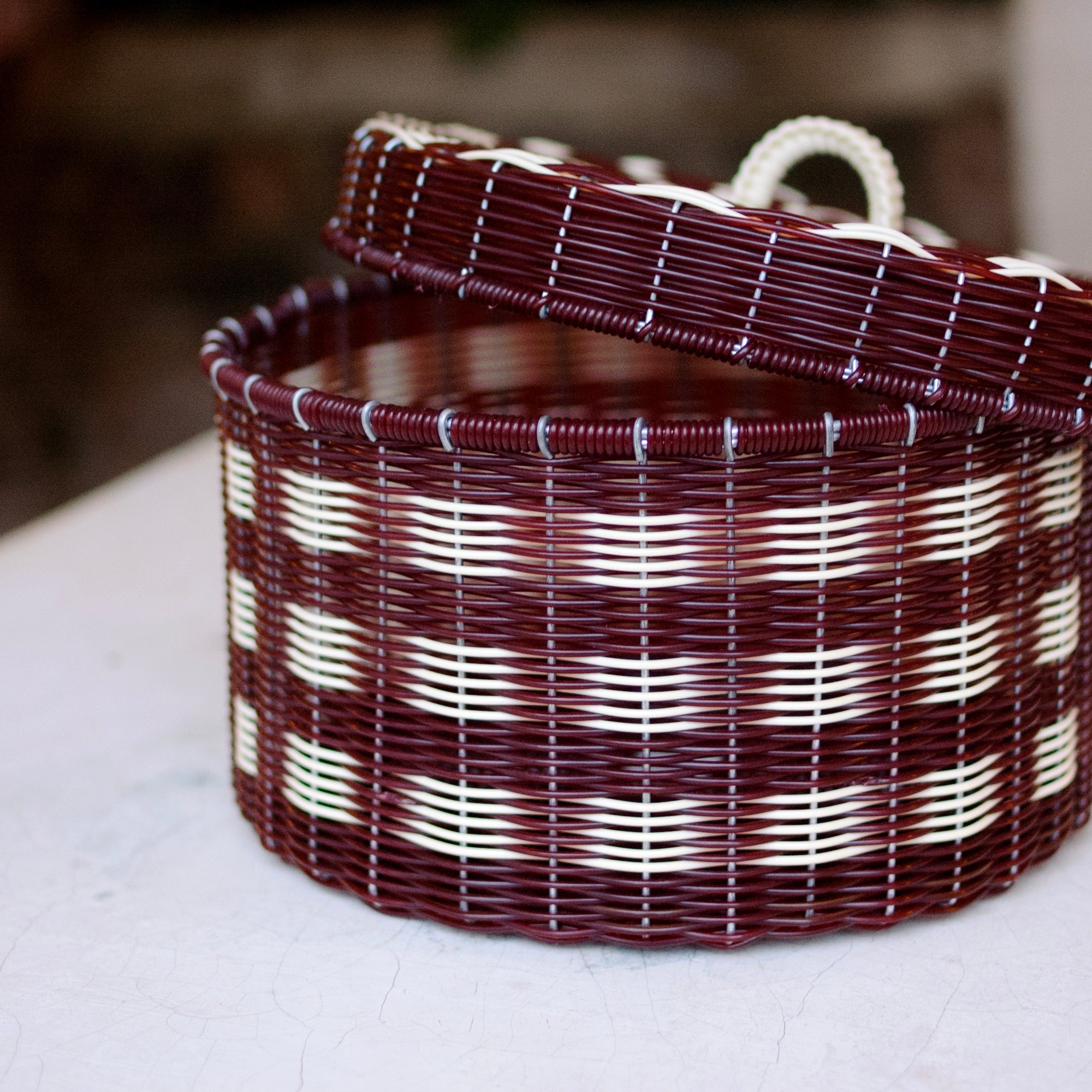 Ruby Tlacolula Lidded Basket