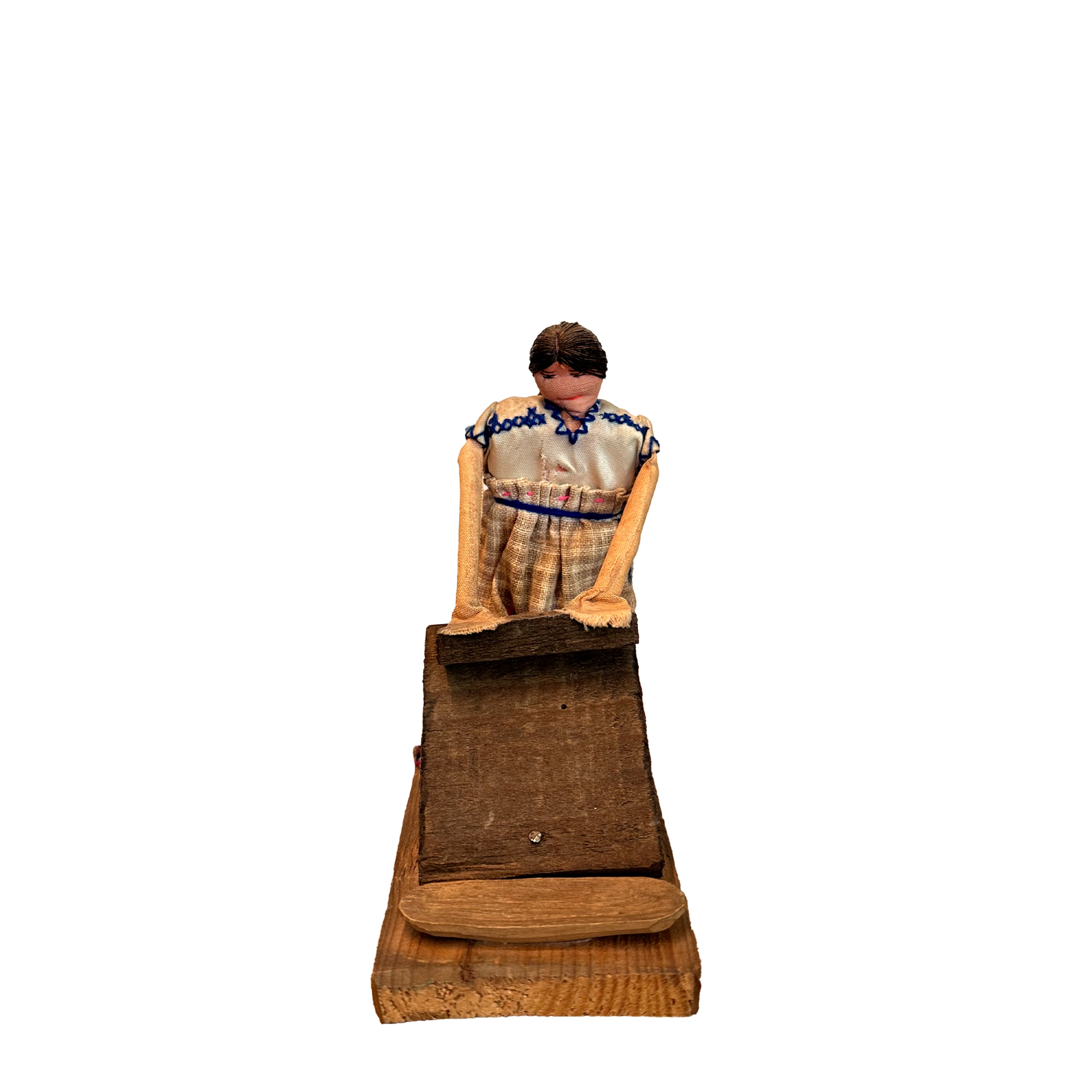 Wooden Metate Doll Moving Toy