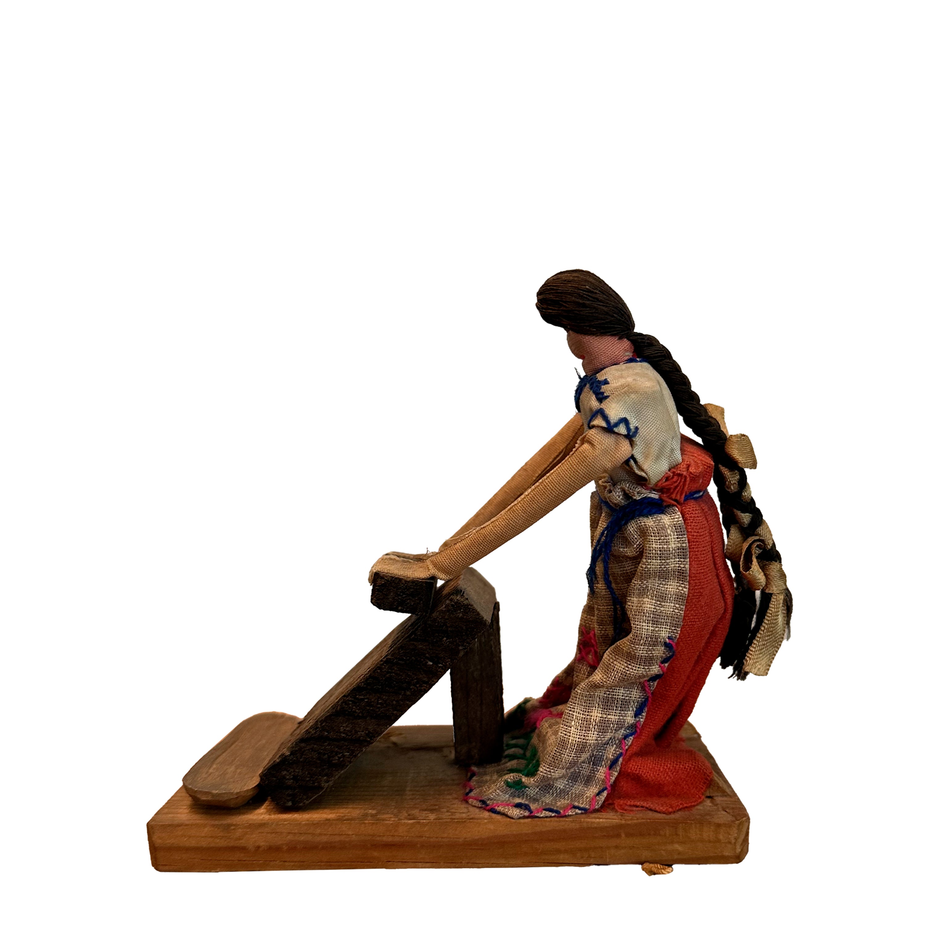 Wooden Metate Doll Moving Toy