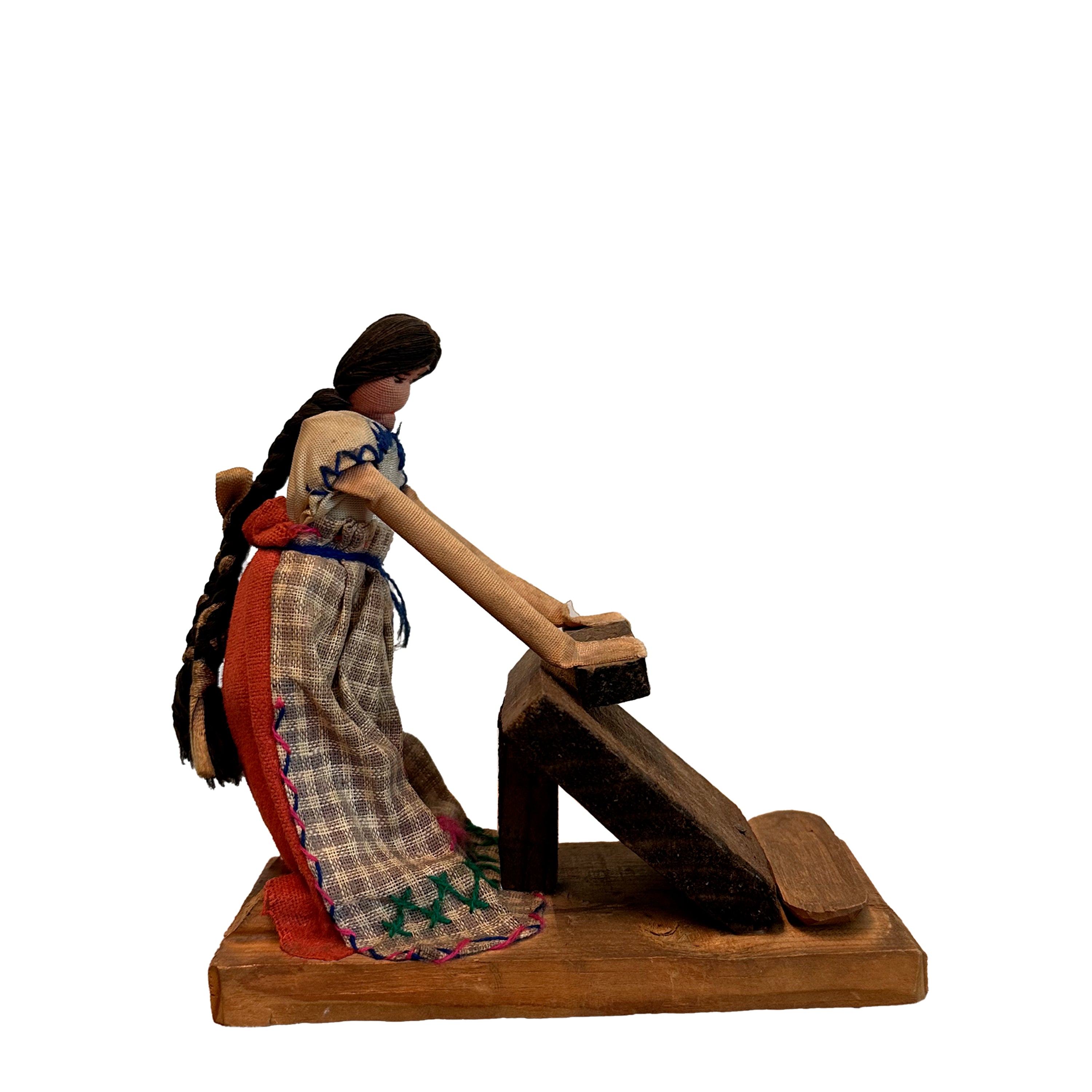 Wooden Metate Doll Moving Toy