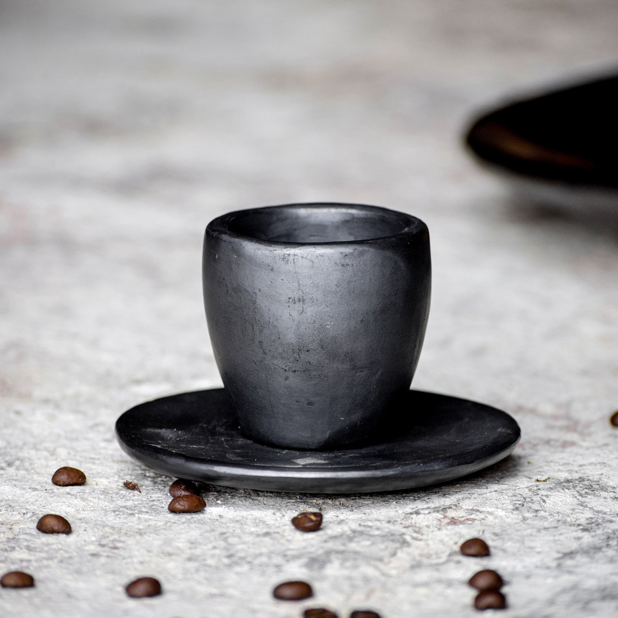 Espresso Cup w/o handle Black Clay