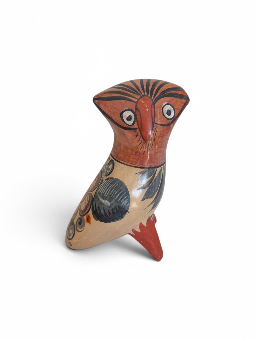 Small Ceramic Bird Figure Owl or Parrot