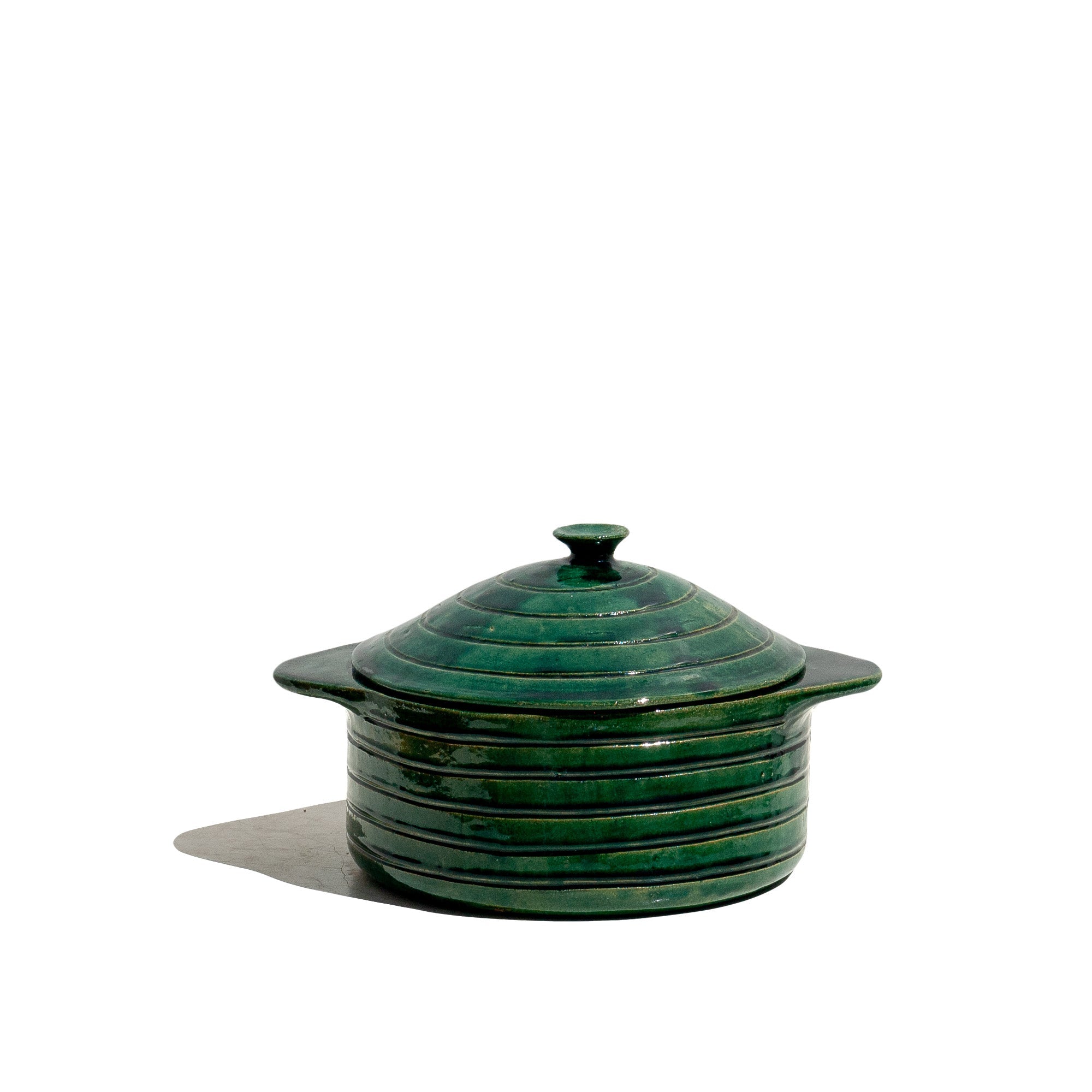 Circular Pot Green Clay