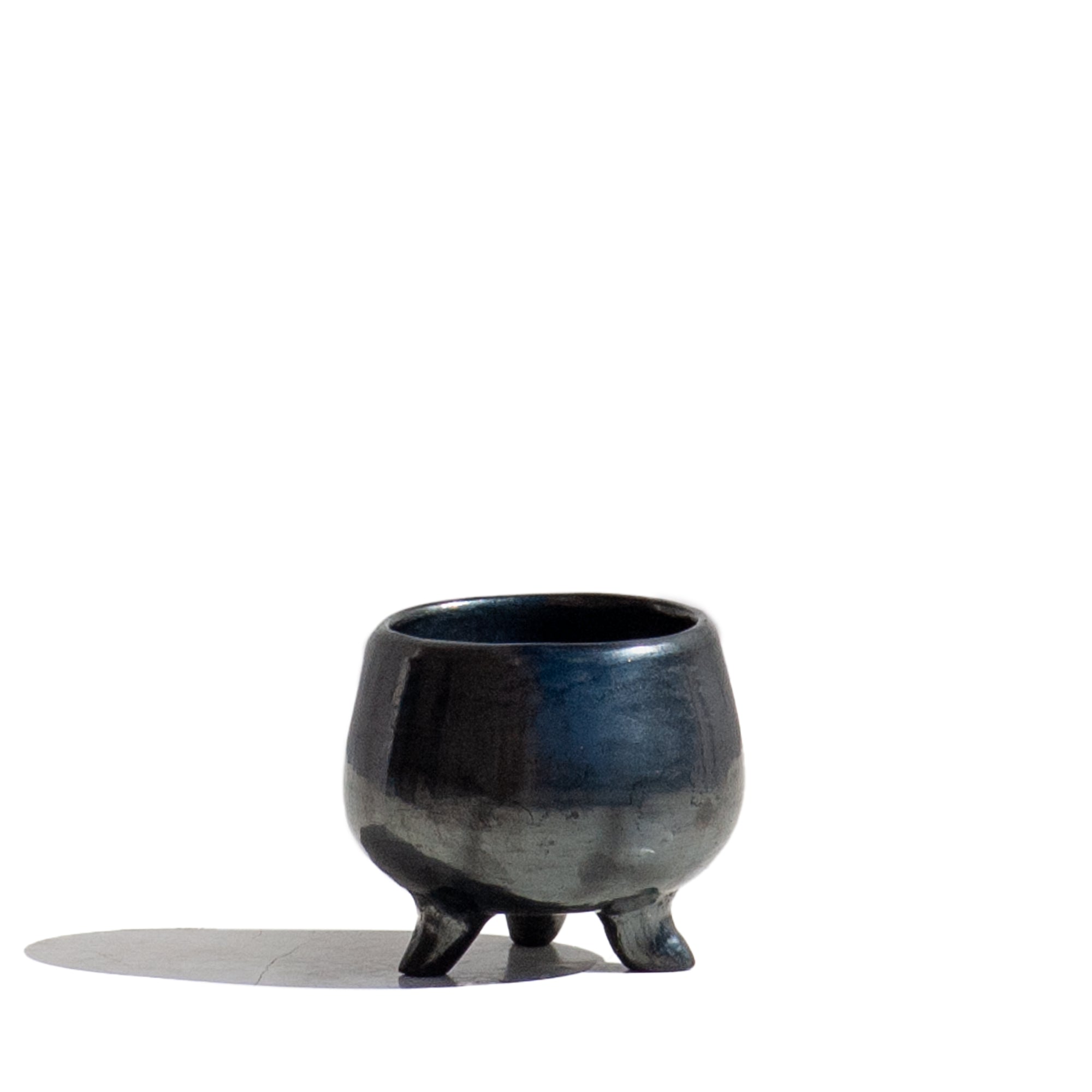 Tripie Salsa Bowl Black Clay